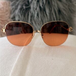 Coach Gold Sunglasses with Orange Lenses